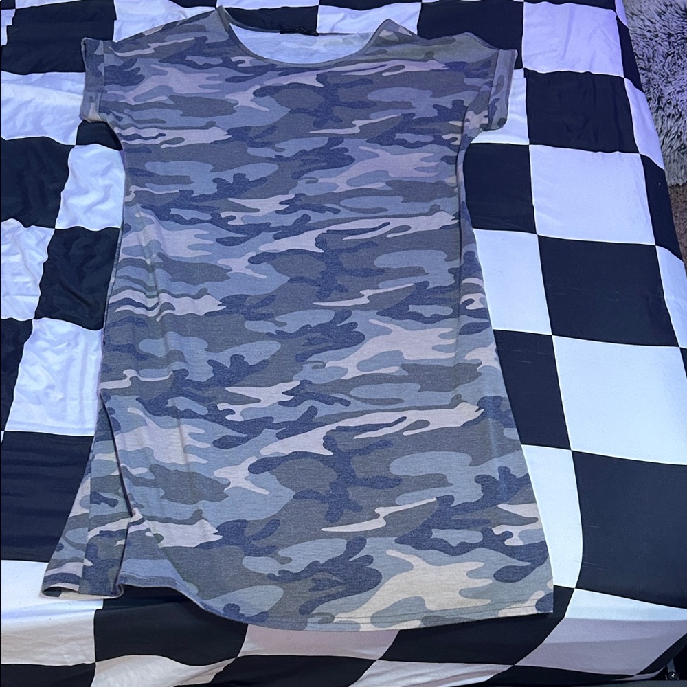 Camouflage T-Shirt Dress